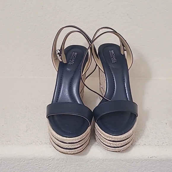 Michael Kors Navy Wedges - Picture 1 of 6